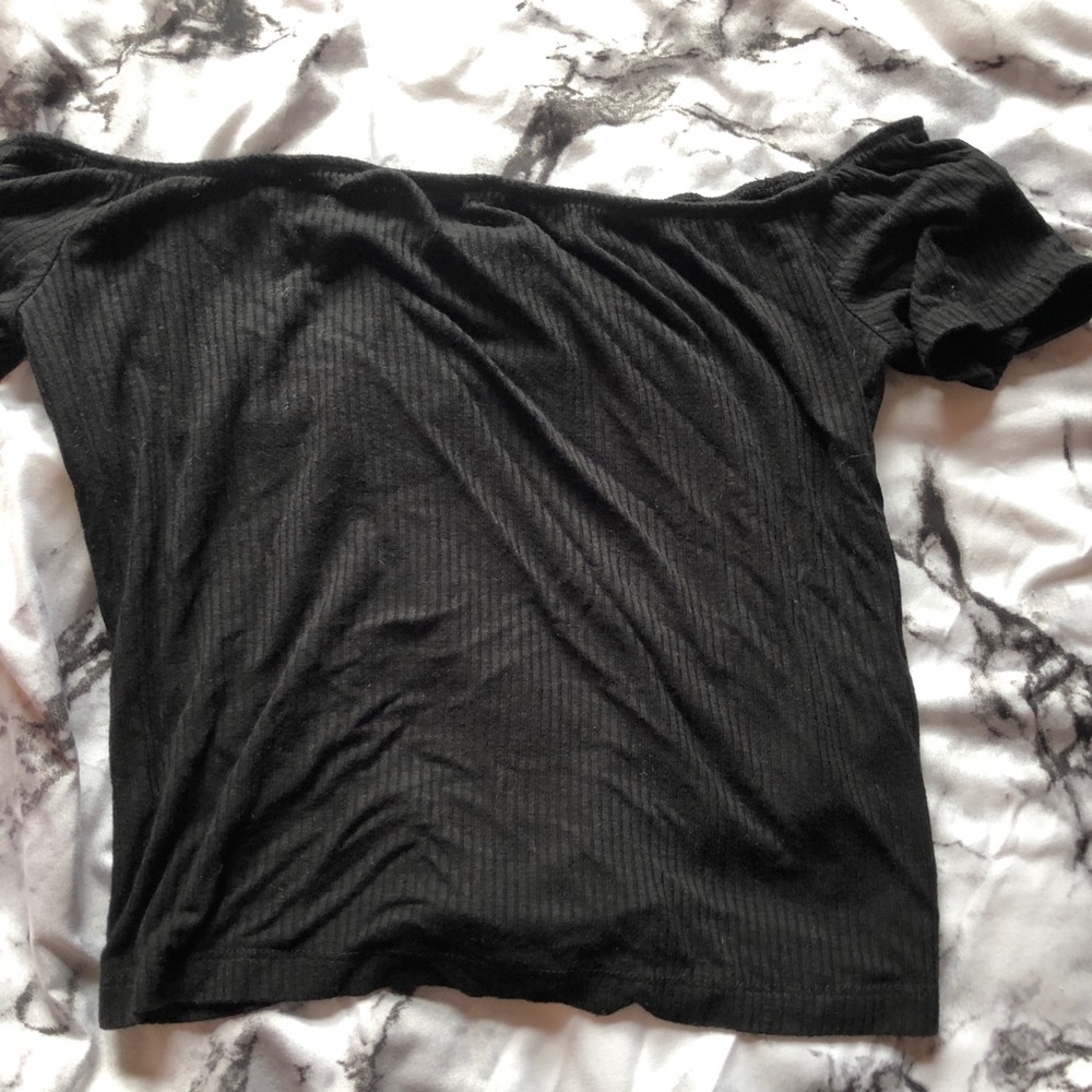 off shoulder ribbed